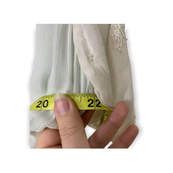 NWT Vintage 90's Papillon Crepe Layered Full Length Dress Large - Picture 12 of 12